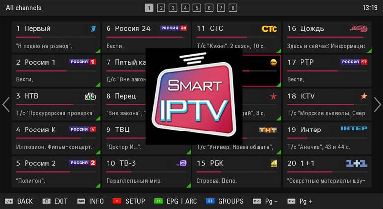 Бесплатные IPTV приложения для Smart TV