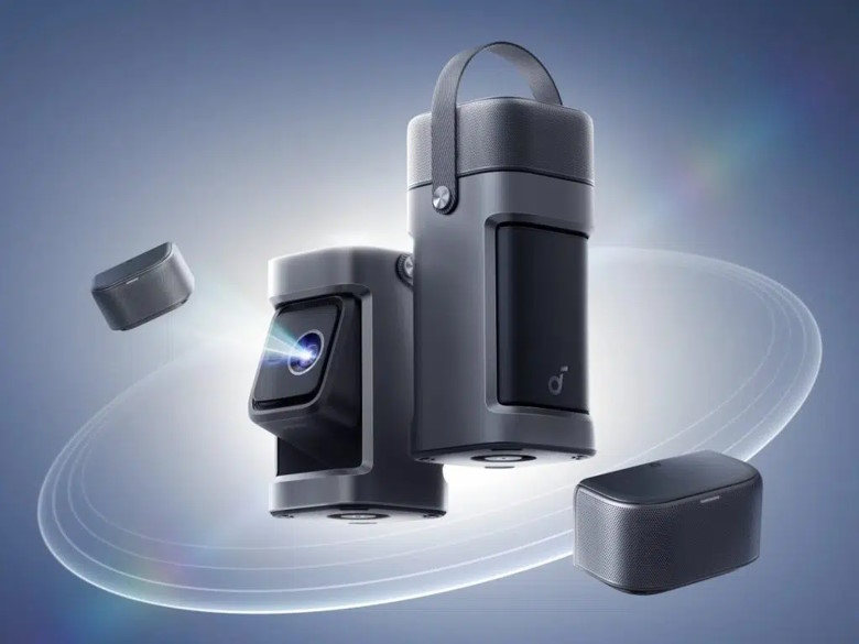 Soundcore представила портативный проектор Nebula P1 с беспроводными съемными колонками и Google TV