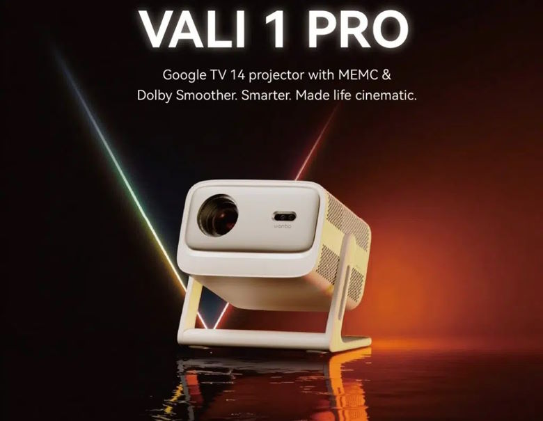 Wanbo представила проектор Vali 1 Pro с Google TV 14 и поворотным механизмом на 200°