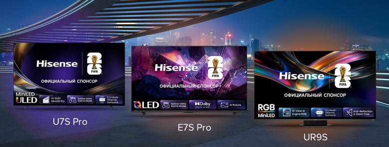 Новые телевизоры Hisense с QLED, MiniLED и RGB MiniLED в России