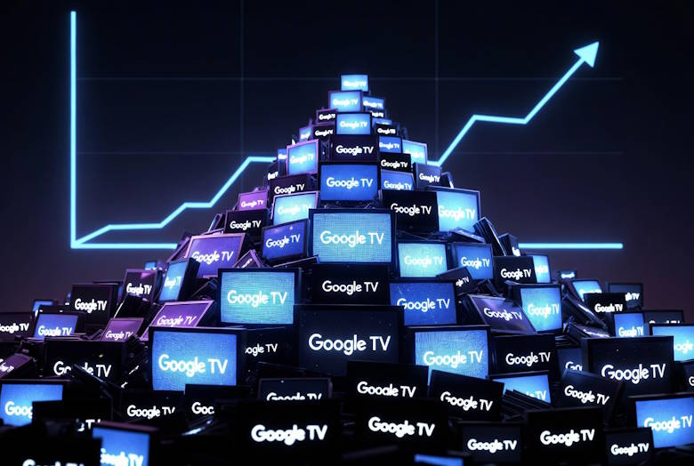Интерфейс платформы Google TV на смарт-телевизоре