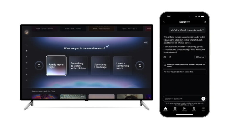 ИИ-поиск контента Disney+ и ESPN для интеллектуальных рекомендаций и навигации по IPTV и стриминговым сервисам