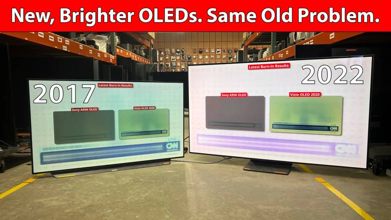 Современные OLED-телевизоры выгорают почти так же, как модели 2017 года — результаты теста Rtings